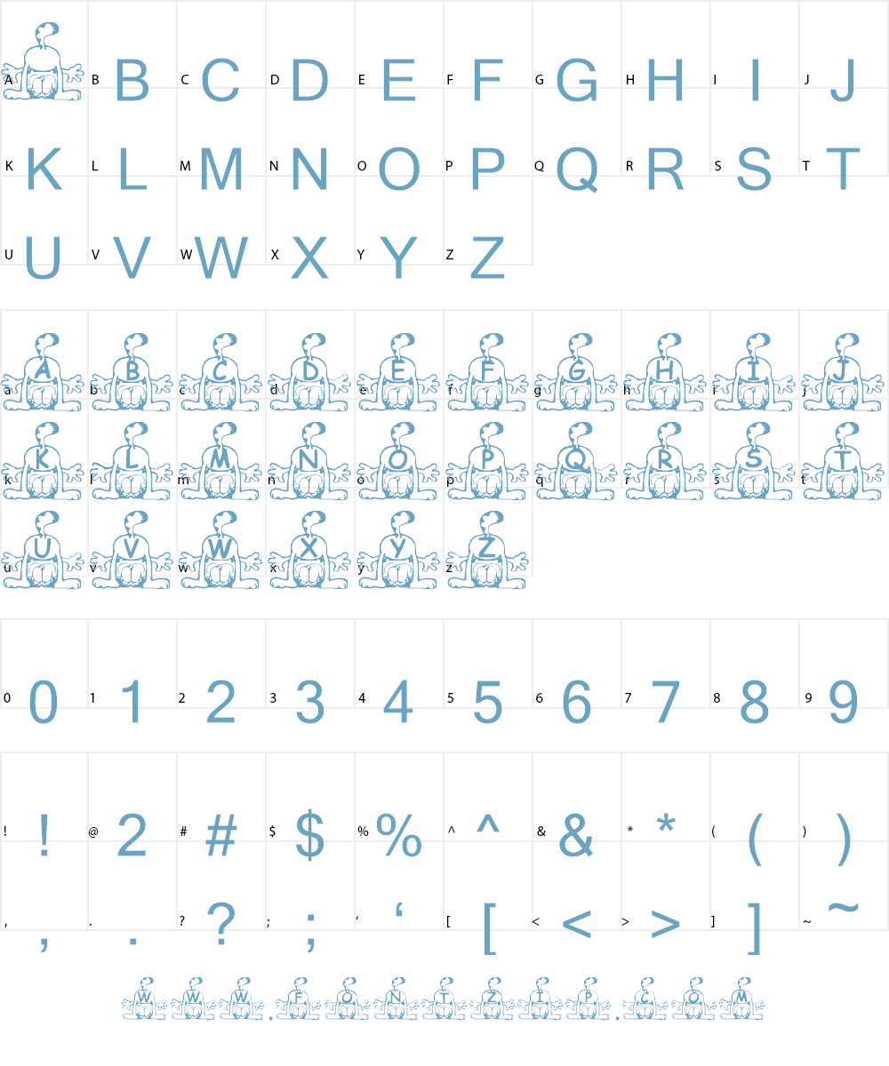 Summer's Garfield Font Character